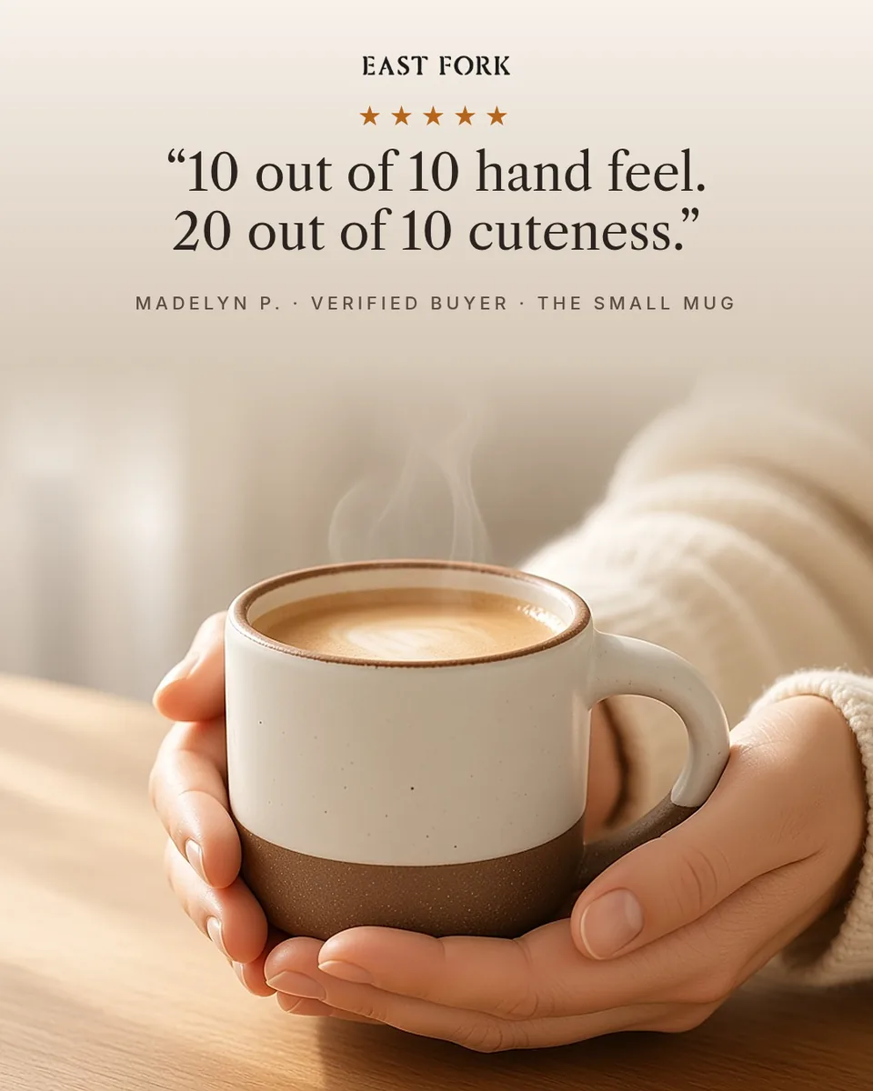 Static ad design featuring East Fork The Small Mug