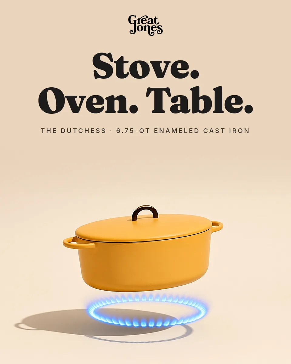 Static ad design featuring Great Jones The Dutchess