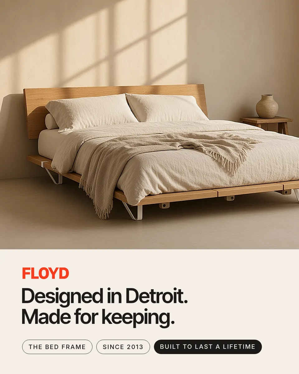 Static ad design featuring Floyd The Bed Frame