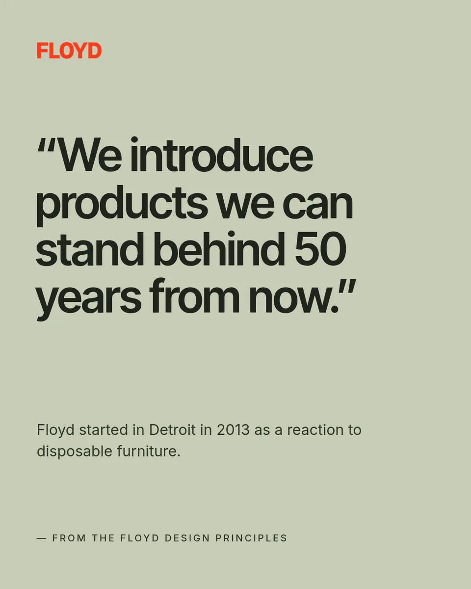 Static ad design featuring Floyd design principles